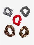Blackheart Leopard Print Metallic Scrunchie Set, , alternate