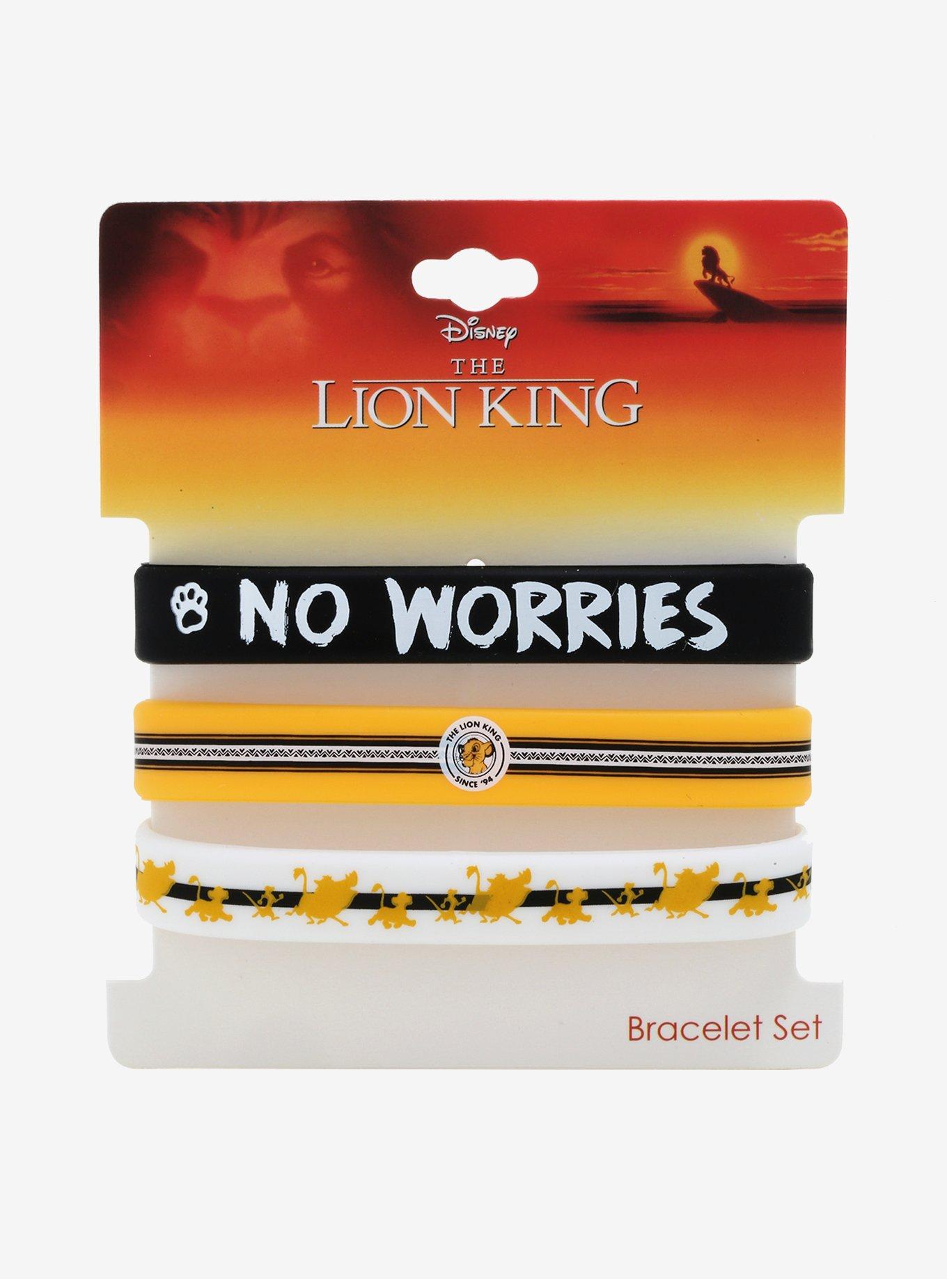 Disney The Lion King No Worries Rubber Bracelet Set, , alternate