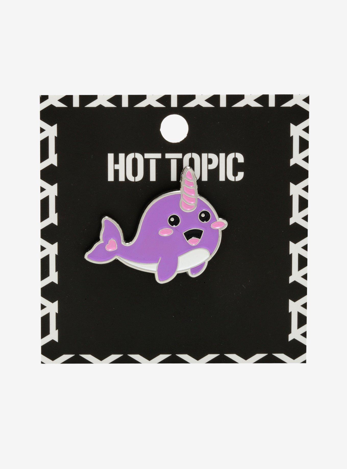 Purple Narwhal Enamel Pin, , alternate