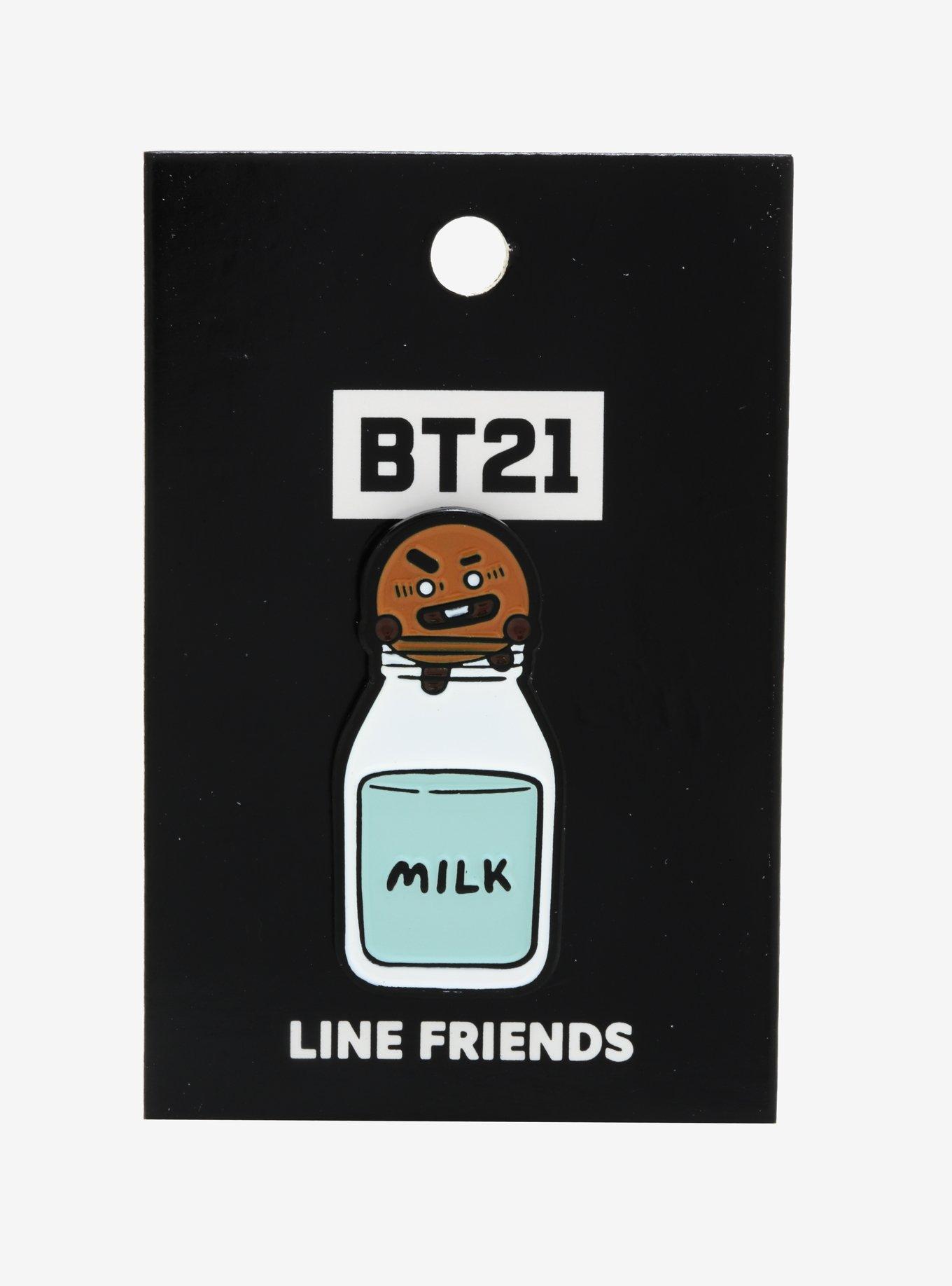 BT21 Shooky Milk Enamel Pin, , alternate