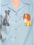Disney Lady and the Tramp Women's Tie-Front Woven Top - BoxLunch Exclusive, , alternate