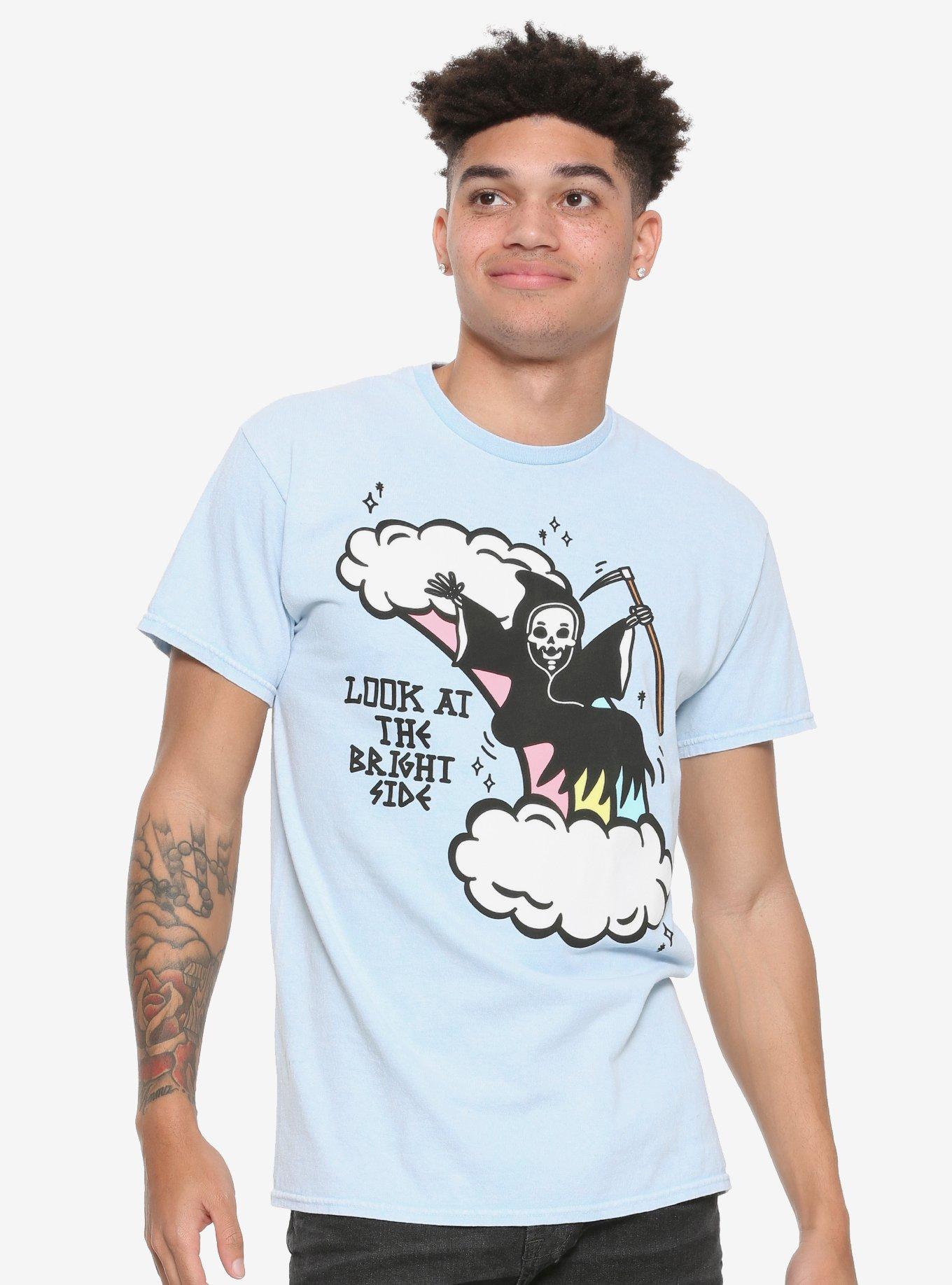 Grim Reaper Rainbow Look At The Bright Side T-Shirt, MULTI, alternate - view 2