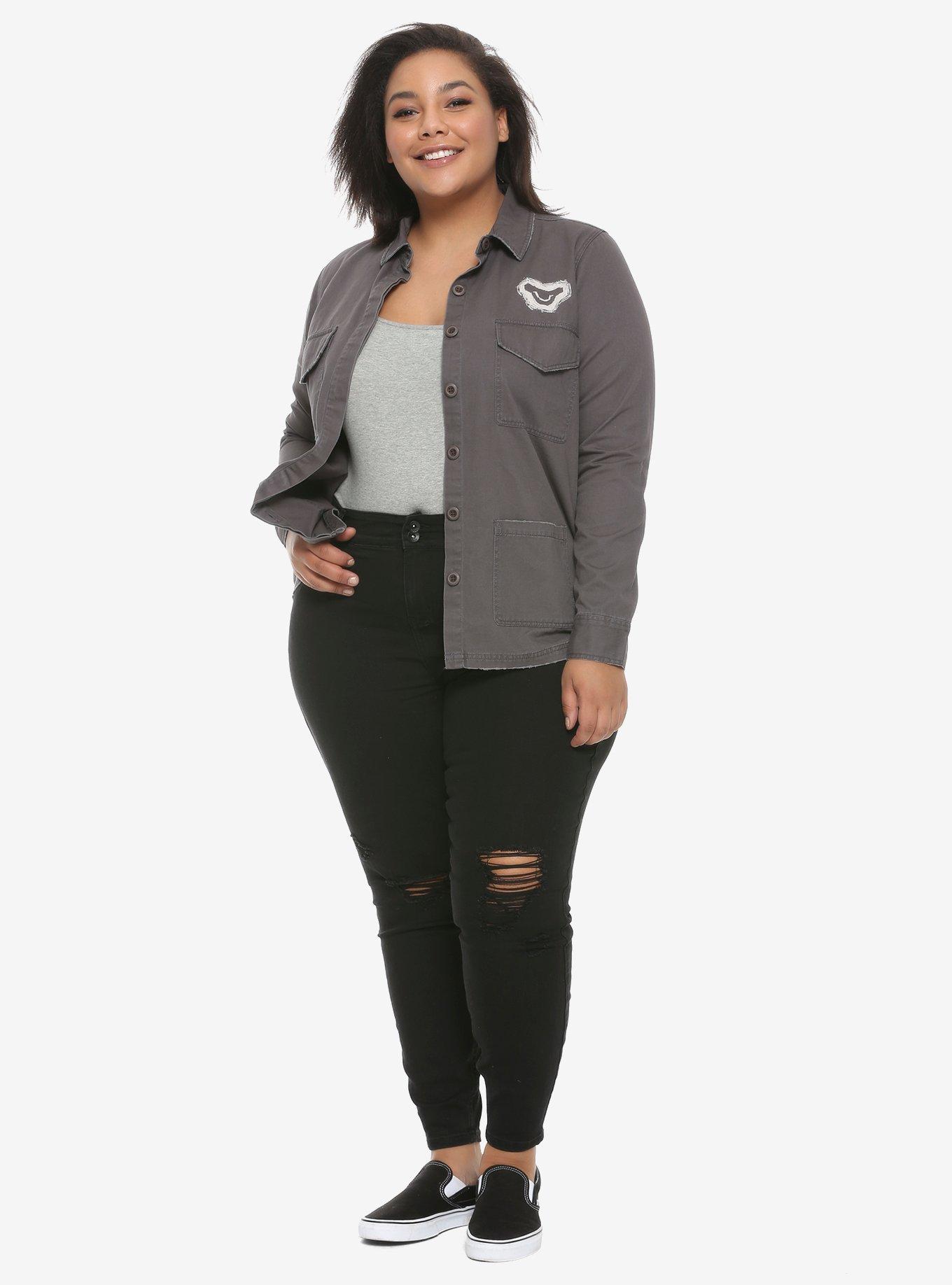 Her Universe Disney The Lion King Destructed Cargo Jacket Plus Size, , alternate
