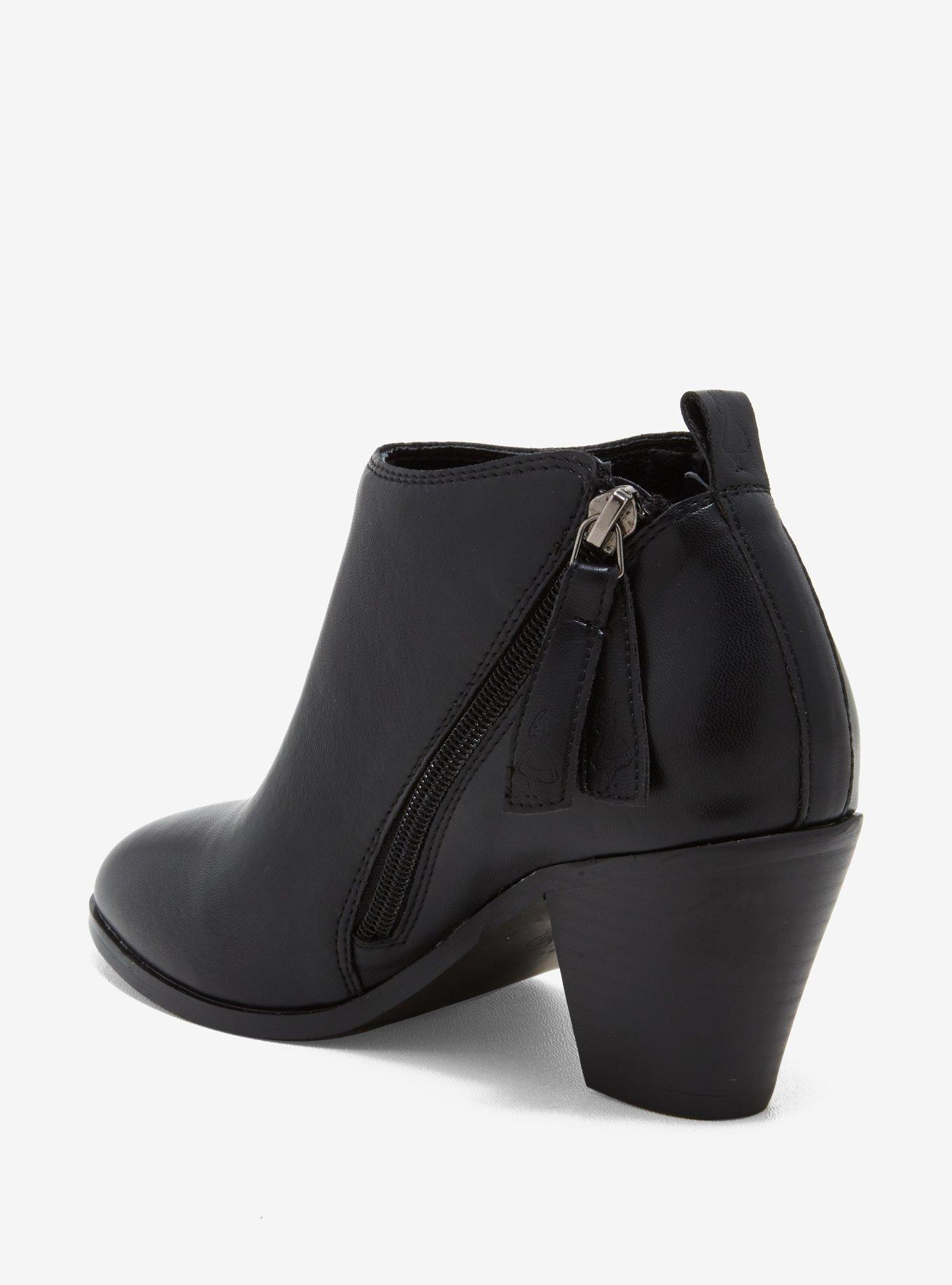 Disney Alice In Wonderland Flowers Heeled Booties, BLACK, alternate