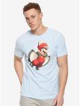 New Super Mario Bros U Deluxe Flying Squirrel Mario T-Shirt Hot Topic Exclusive, LIGHT BLUE, alternate