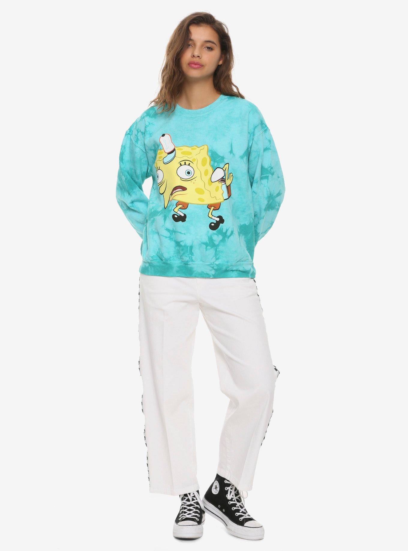 SpongeBob SquarePants Chicken Chicken Meme Girls Sweatshirt, TIE DYE, alternate