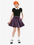 Purple Velvet Skater Skirt, PLUM, alternate