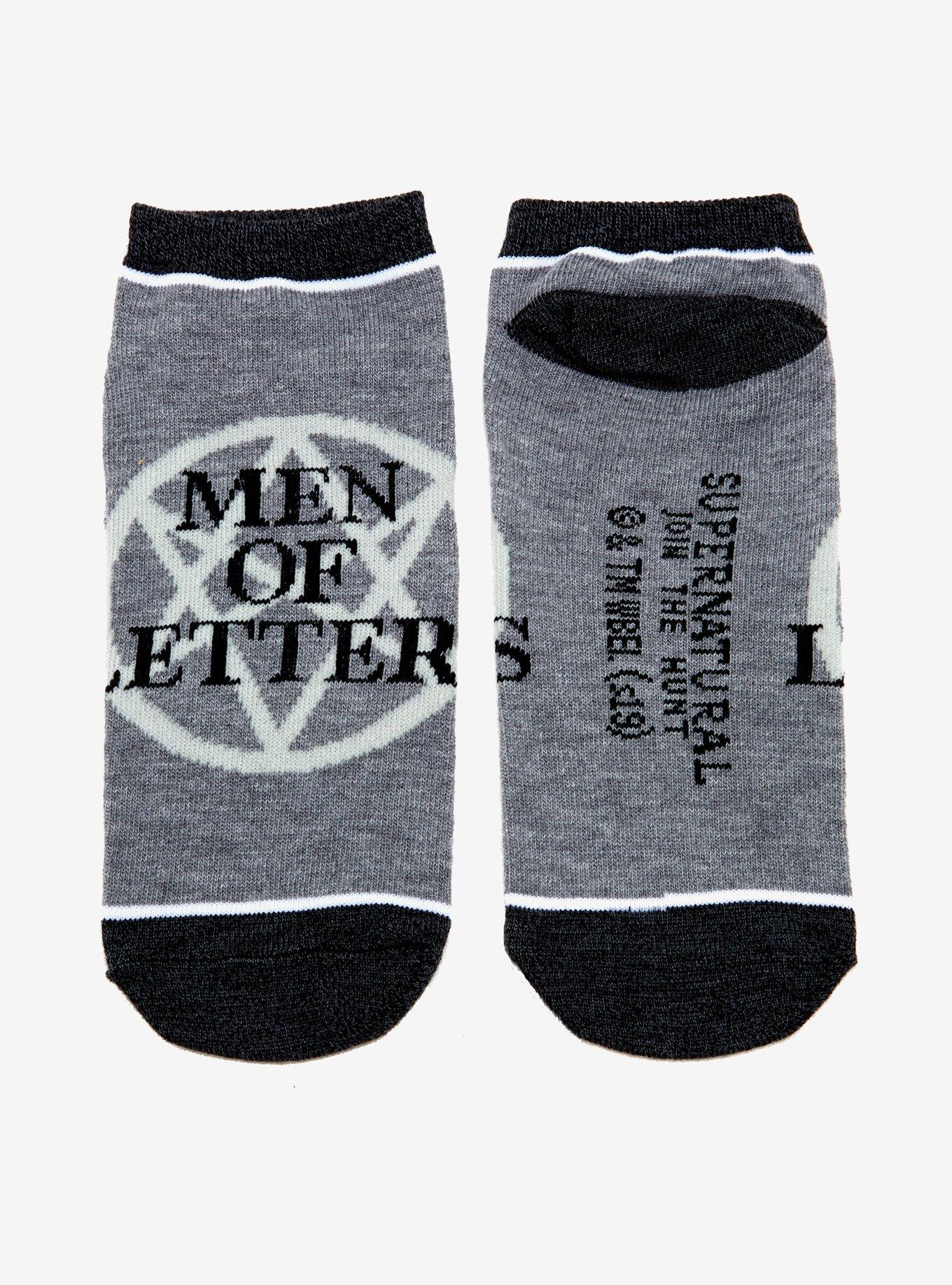 Supernatural Men Of Letters No-Show Socks, , alternate