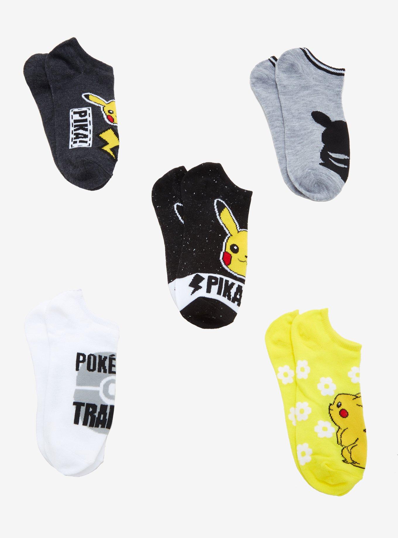 Pokemon Pikachu No-Show Socks 5 Pair, , alternate