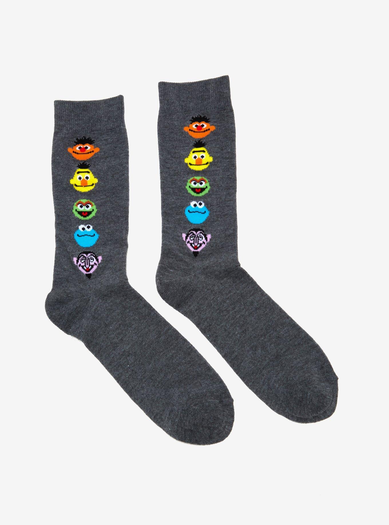 Sesame Street Characters Crew Socks, , alternate