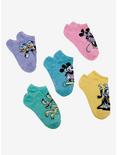 Disney Mickey Mouse Pastel Characters No-Show Socks 5 Pair, , alternate