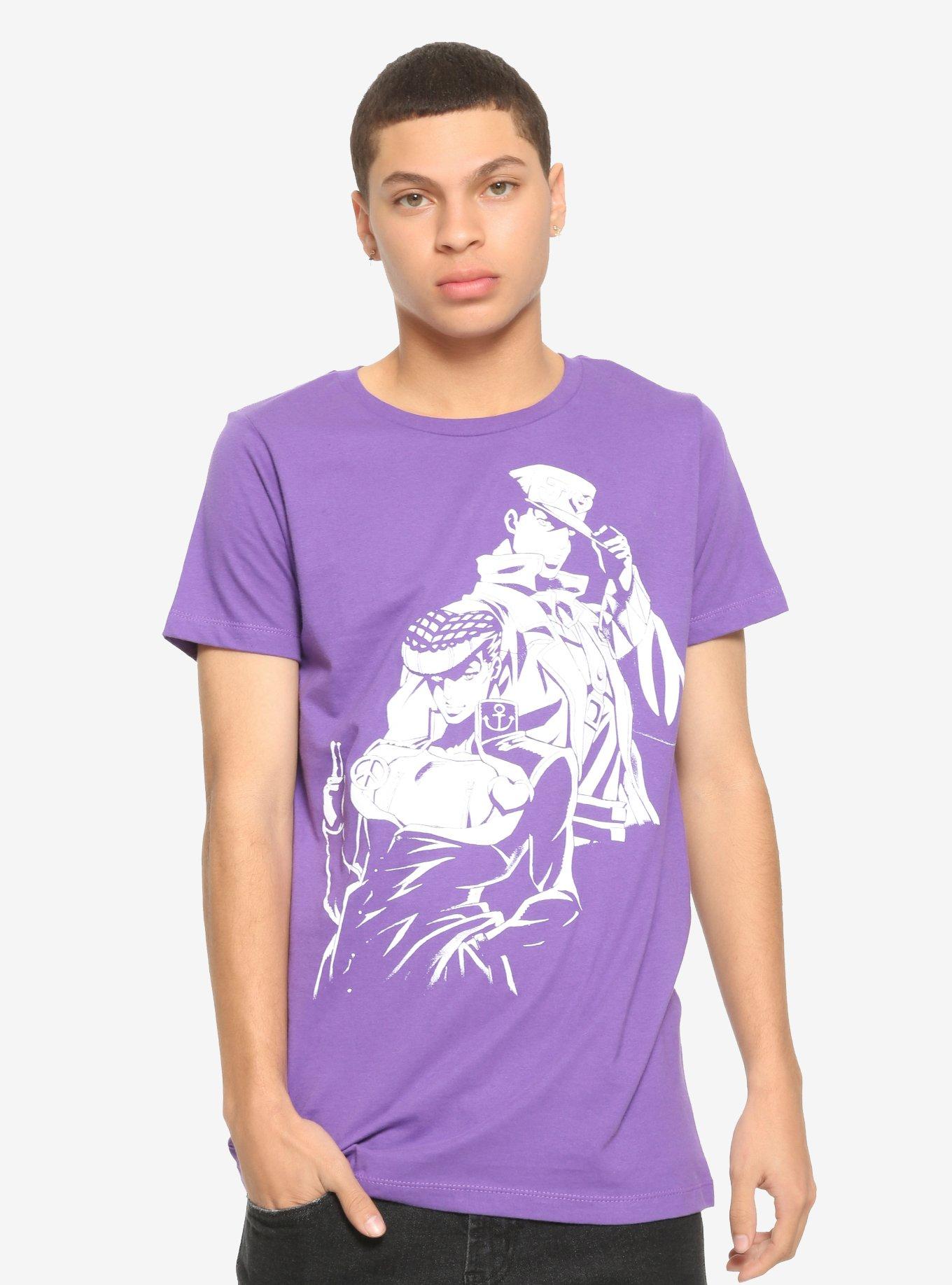 JoJo's Bizarre Adventure: Diamond Is Unbreakable White & Purple T-Shirt, WHITE, alternate