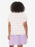 Have A Gay Day Rainbow Stripe Girls T-Shirt Plus Size, RAINBOW, alternate