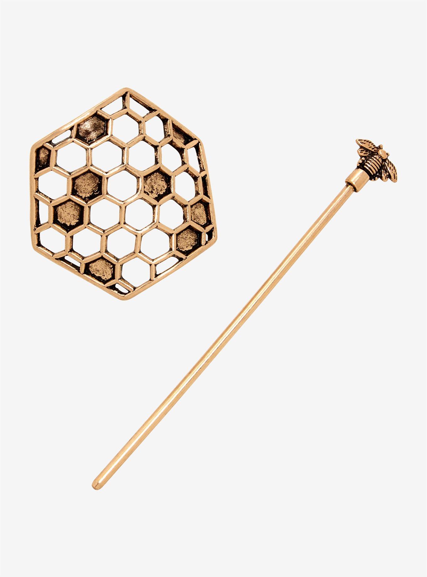 Honeycomb Bun Pin, , alternate