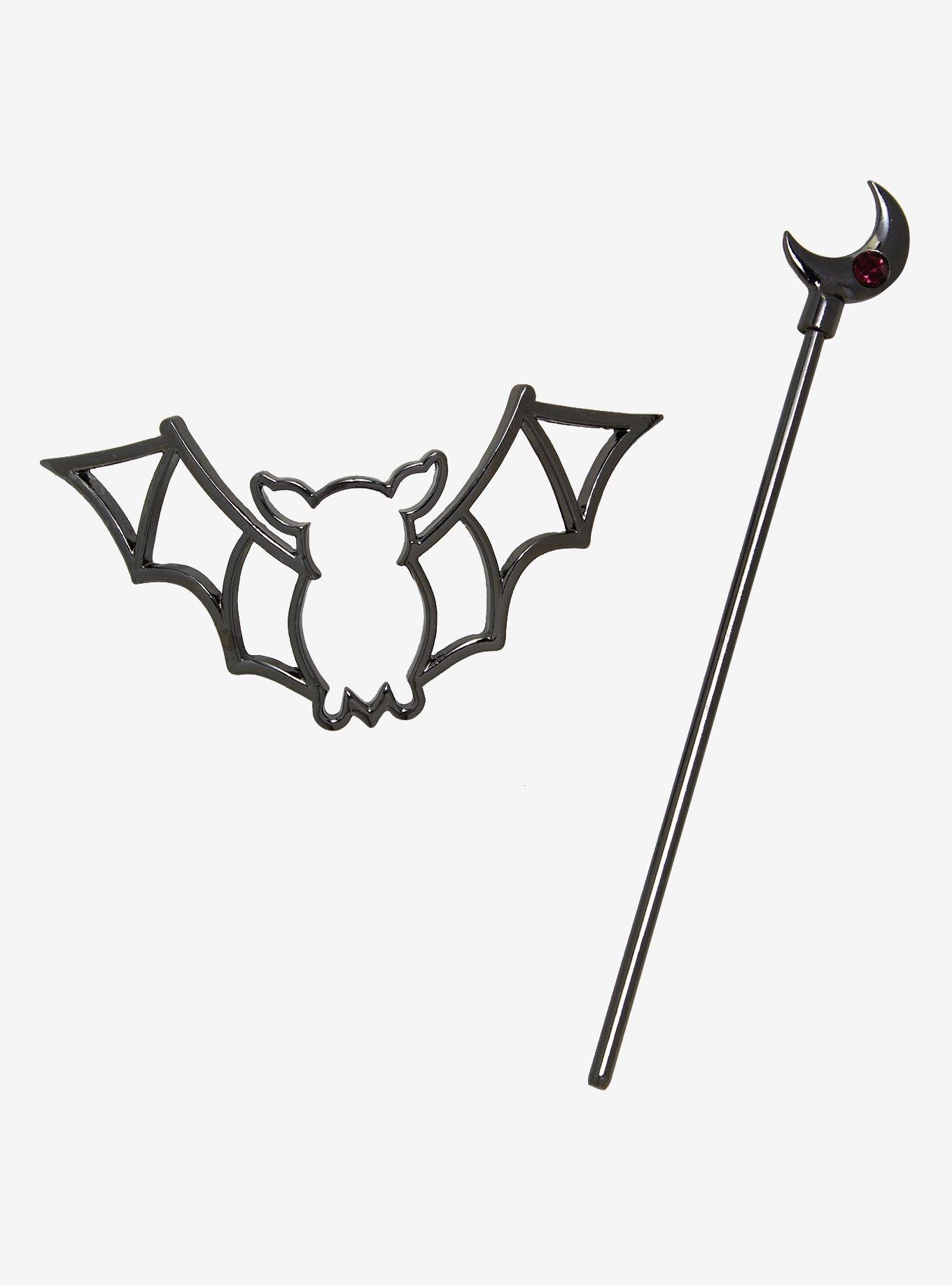 Bat Bun Pin, , alternate