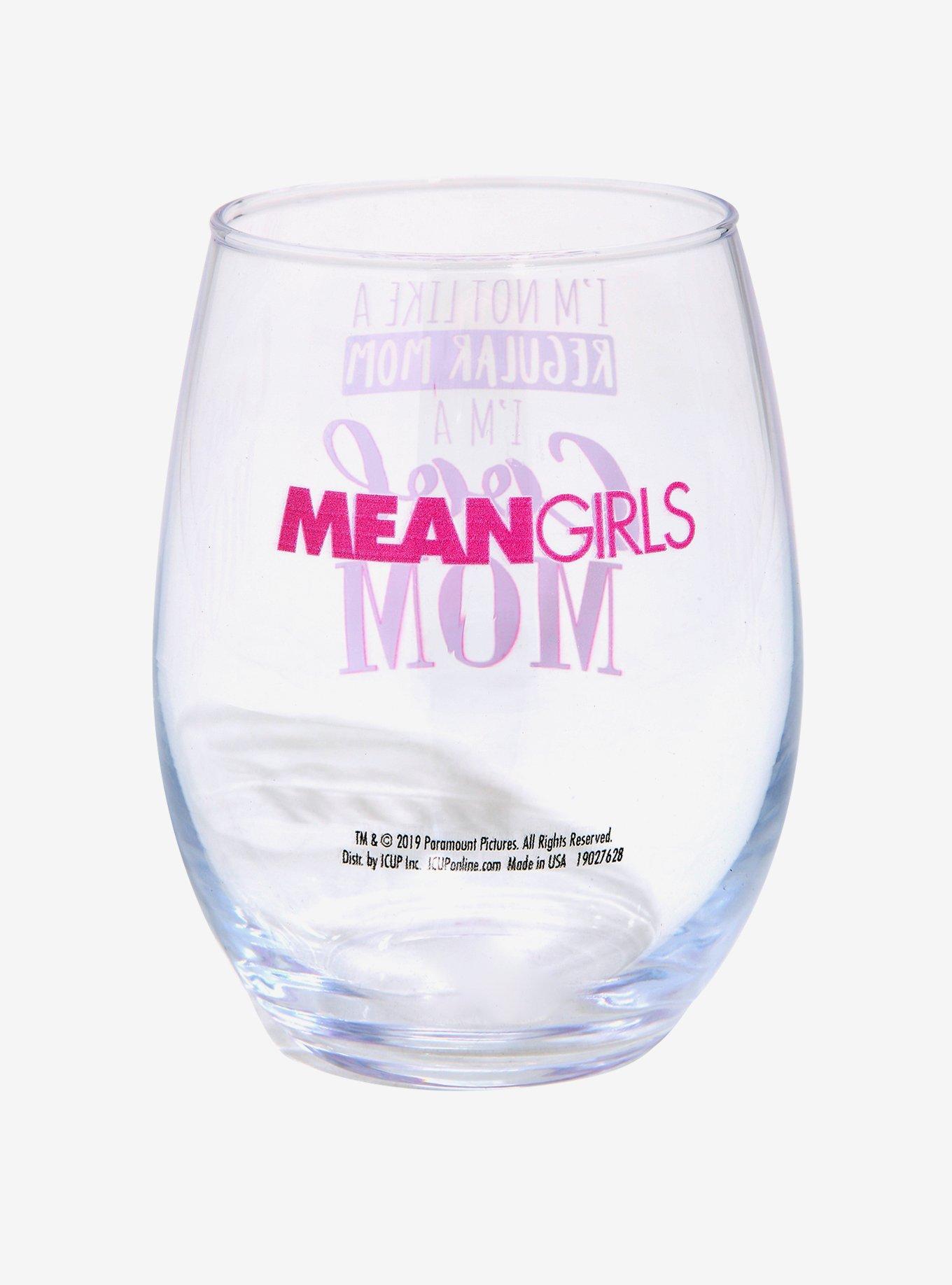 Mean Girls Cool Mom Stemless Wine Glass, , alternate