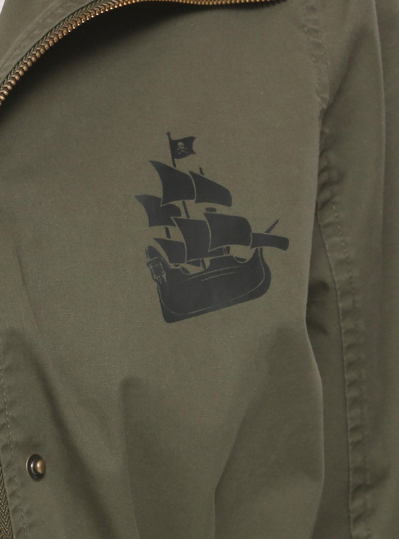 Disney Peter Pan Skull Girls Cargo Jacket, BLACK, alternate