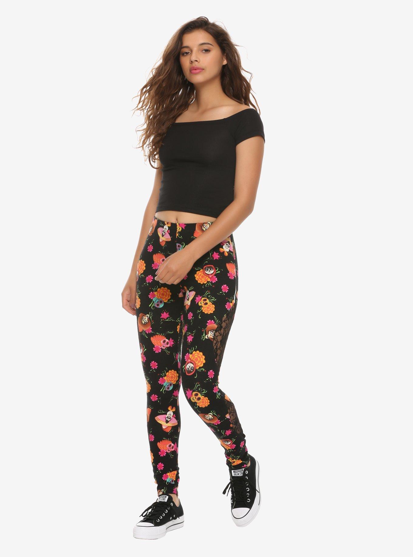 Disney Pixar Coco Lace Panel Leggings, MULTI, alternate