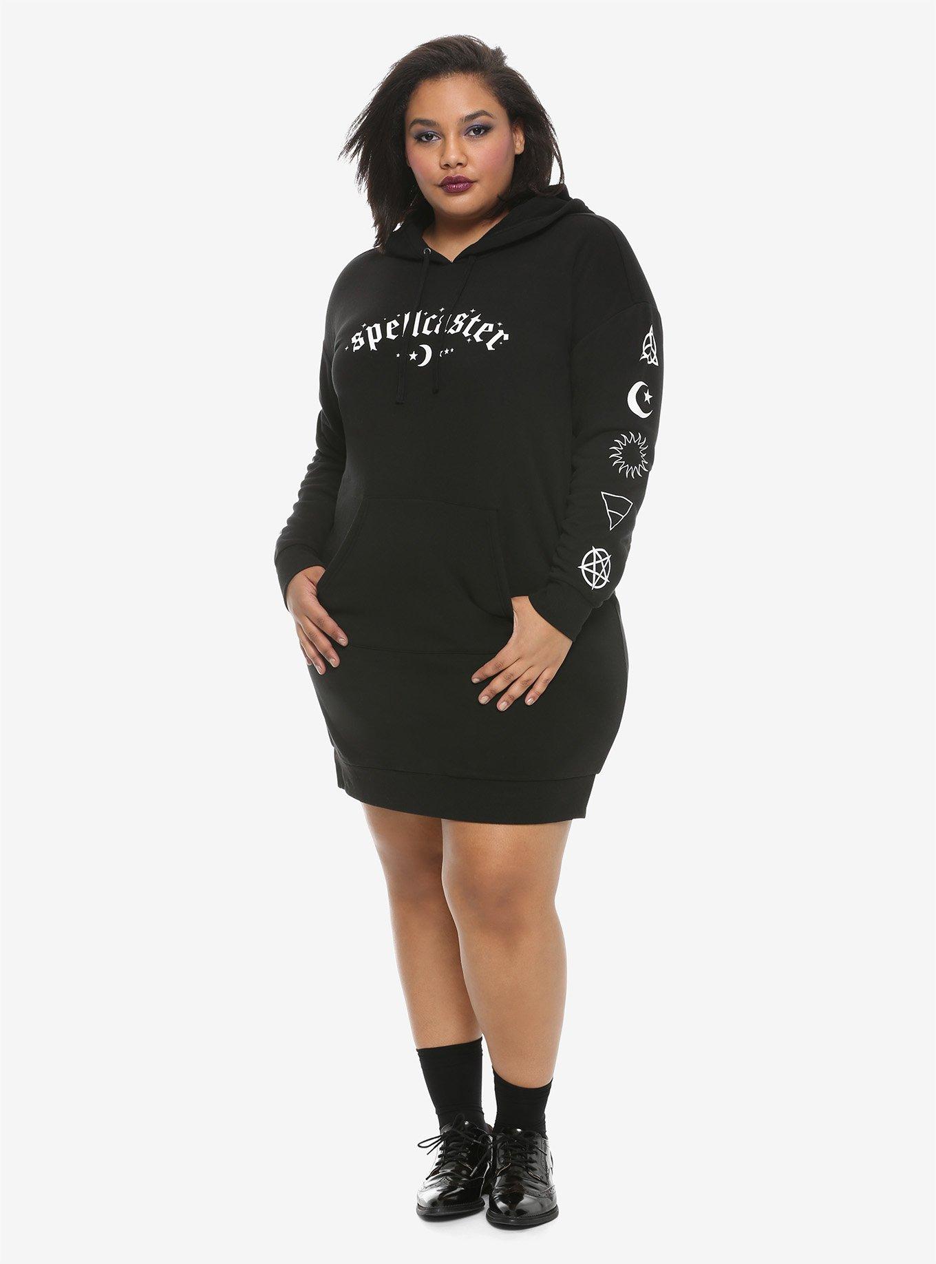 Spellcaster Hoodie Dress Plus Size, , alternate