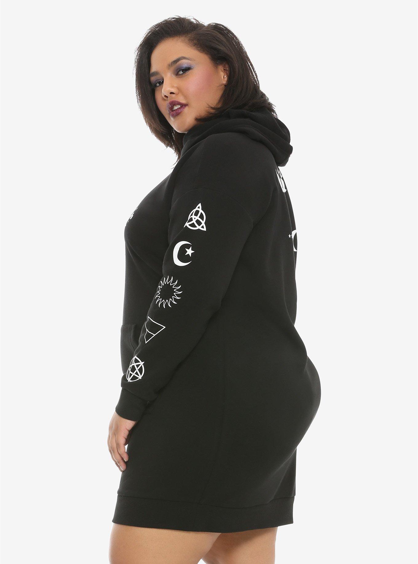 Spellcaster Hoodie Dress Plus Size, , alternate