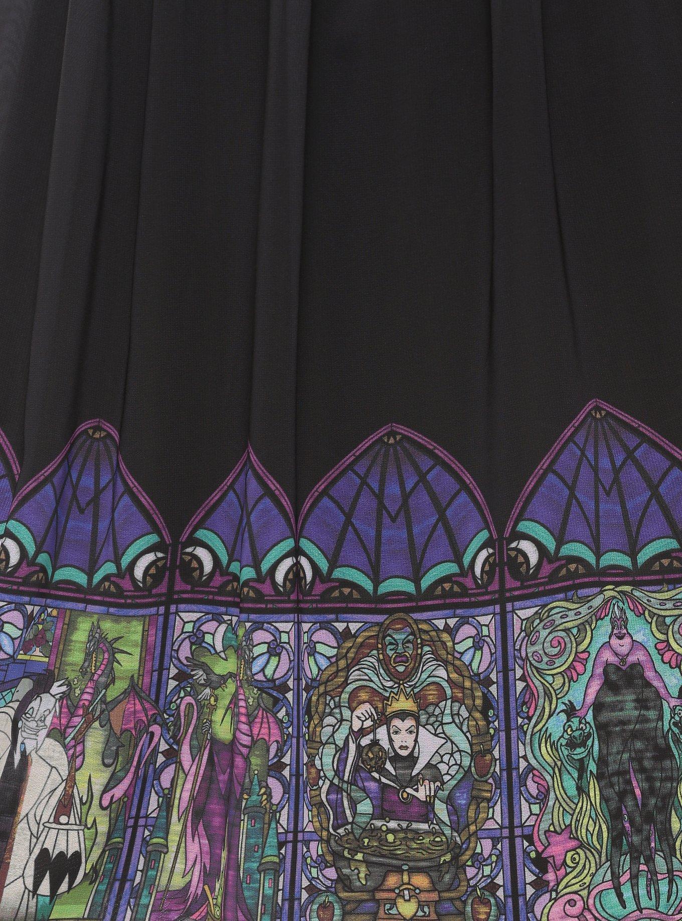 Disney Villains Stained Glass Border Dress Plus Size, , alternate
