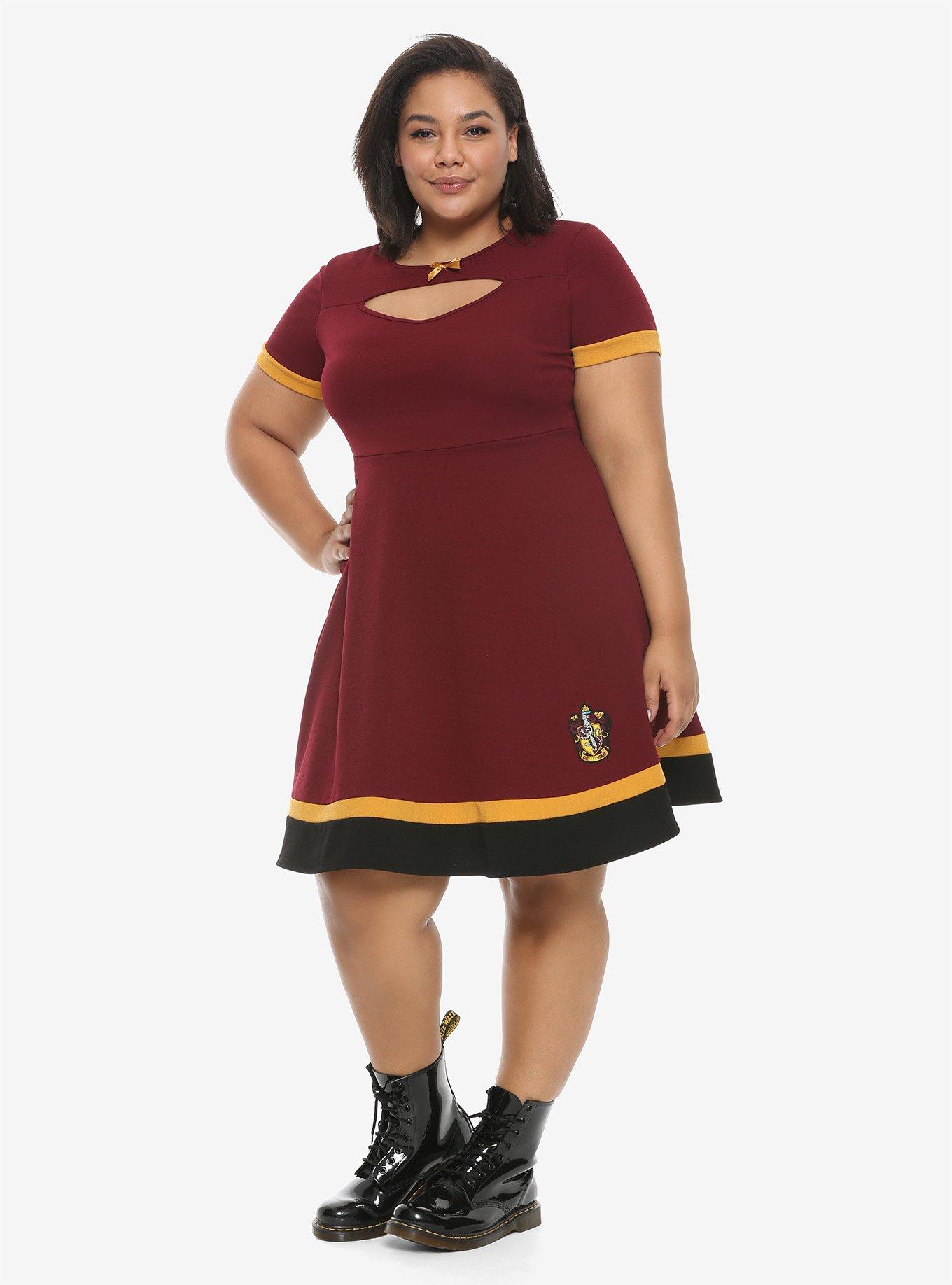 Harry Potter Gryffindor Color-Block Dress Plus Size, , alternate