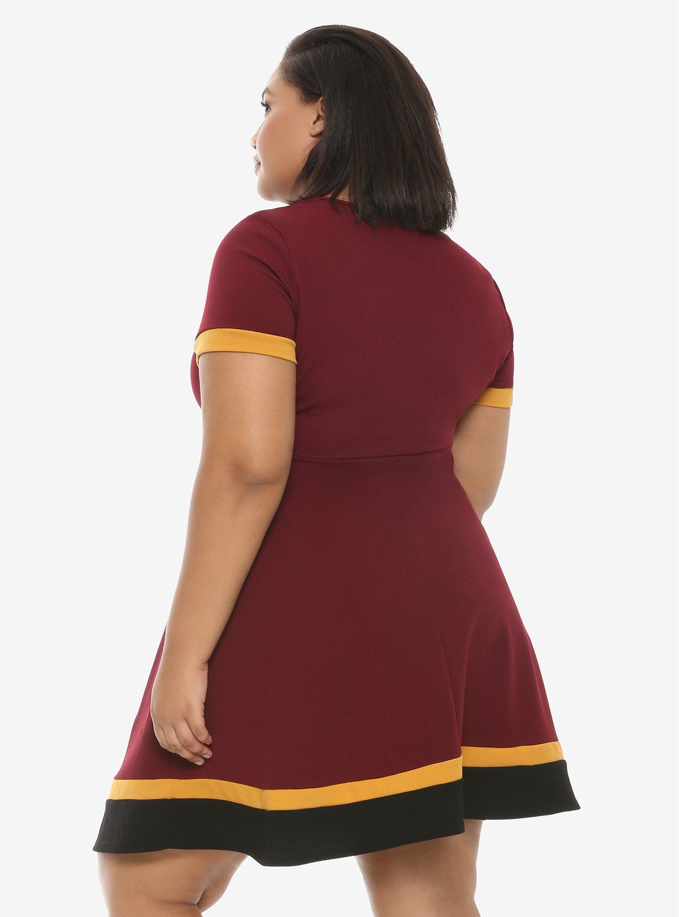 Harry Potter Gryffindor Color-Block Dress Plus Size, , alternate