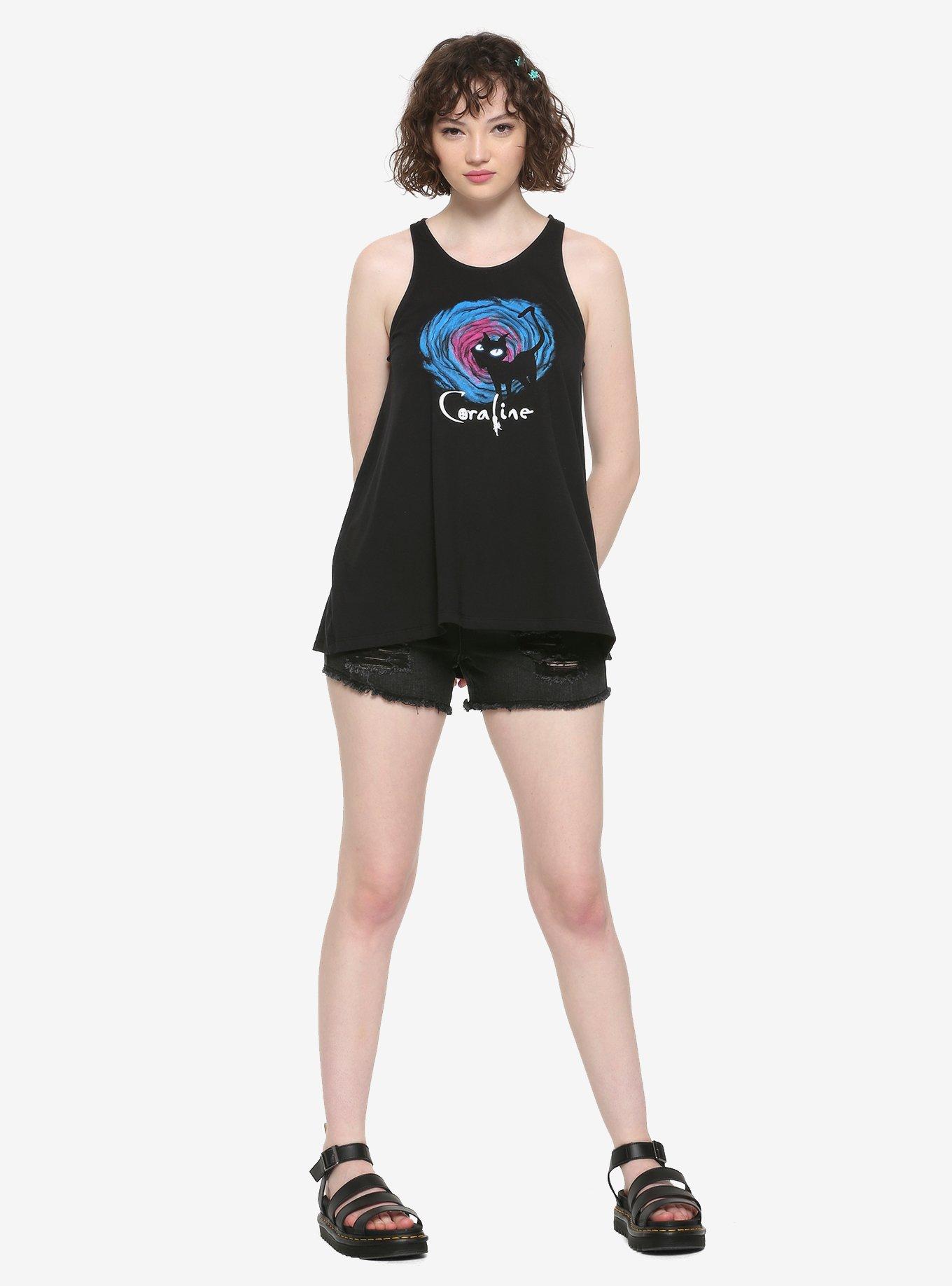 Coraline The Cat Portal Girls Tank Top, , alternate