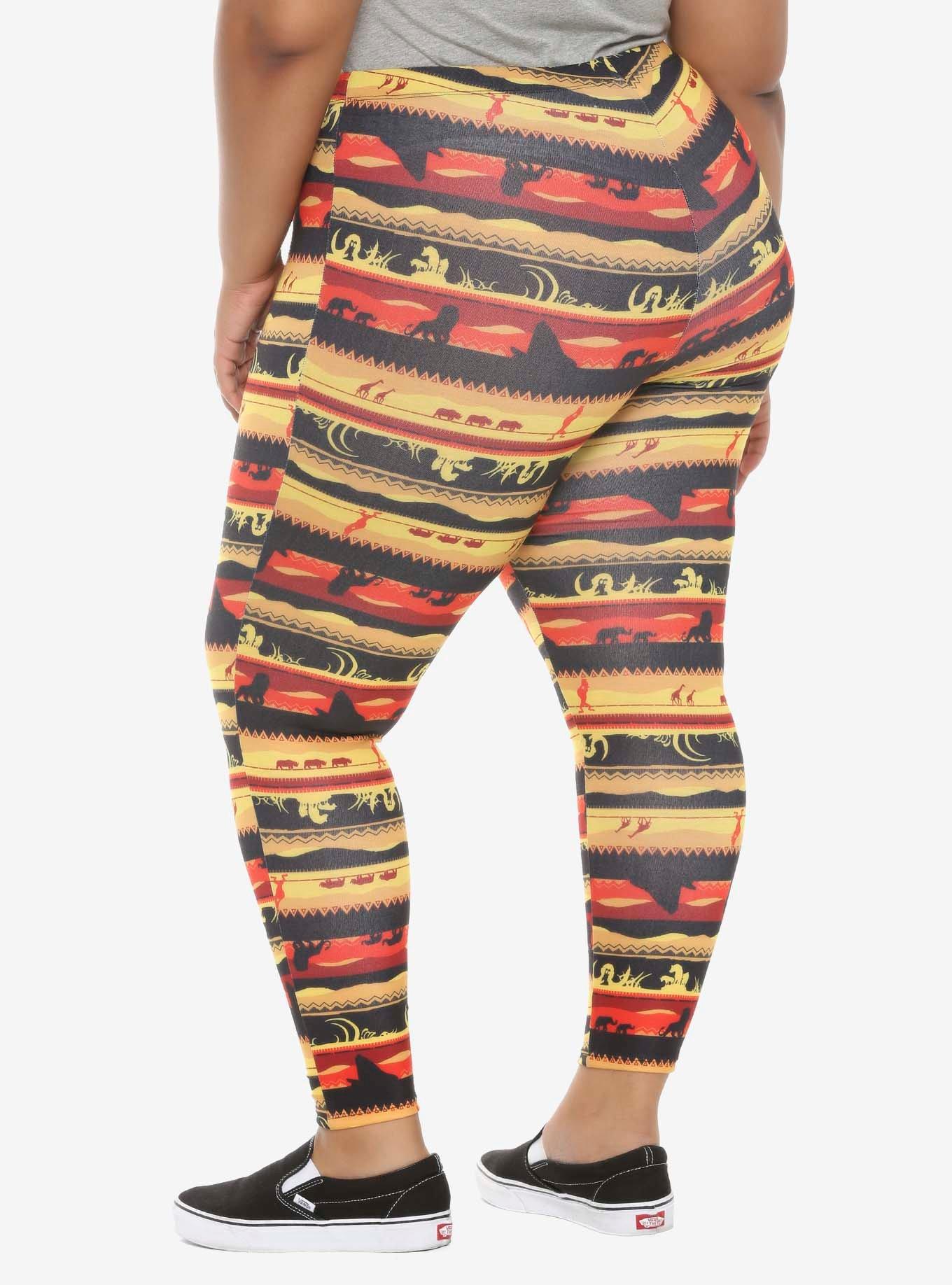 Her Universe Disney The Lion King Sunset Leggings Plus Size, , alternate