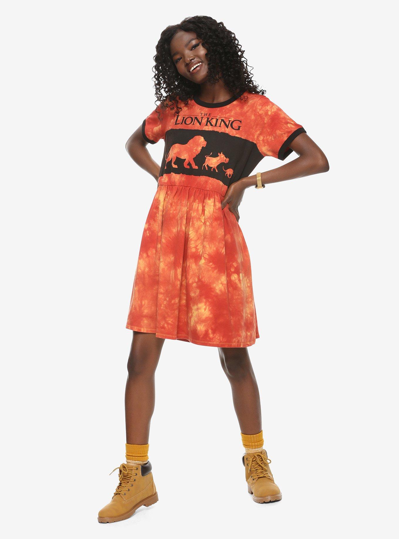 Disney The Lion King Tie-Dye Ringer Dress Plus Size, , alternate