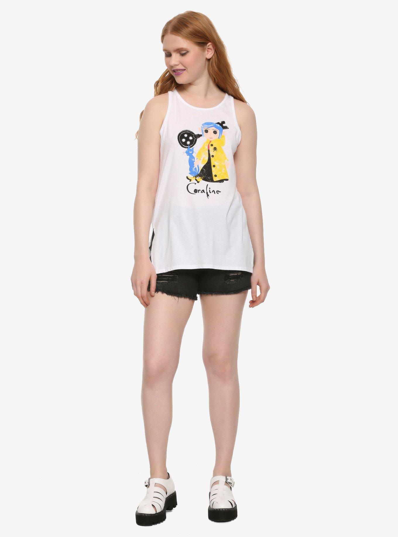 Coraline Doll Key & Cat Girls Tank Top, , alternate
