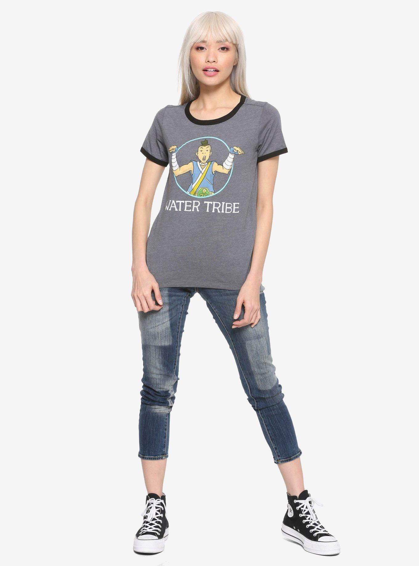 Avatar: The Last Airbender Sokka Water Tribe Girls Ringer T-Shirt, MULTI, alternate