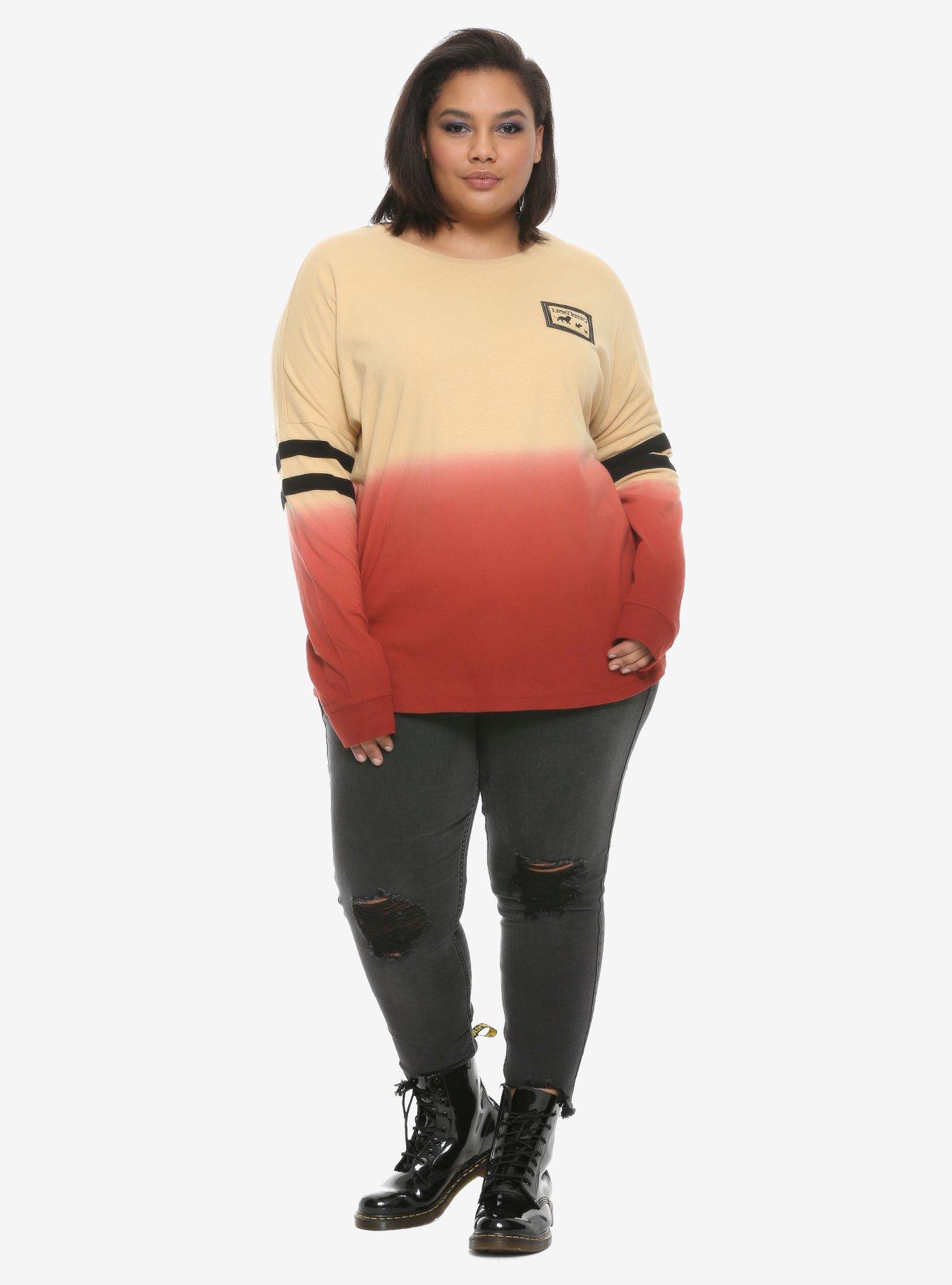 Disney The Lion King Tan Orange Ombre Long-Sleeve Athletic Jersey Plus Size, , alternate