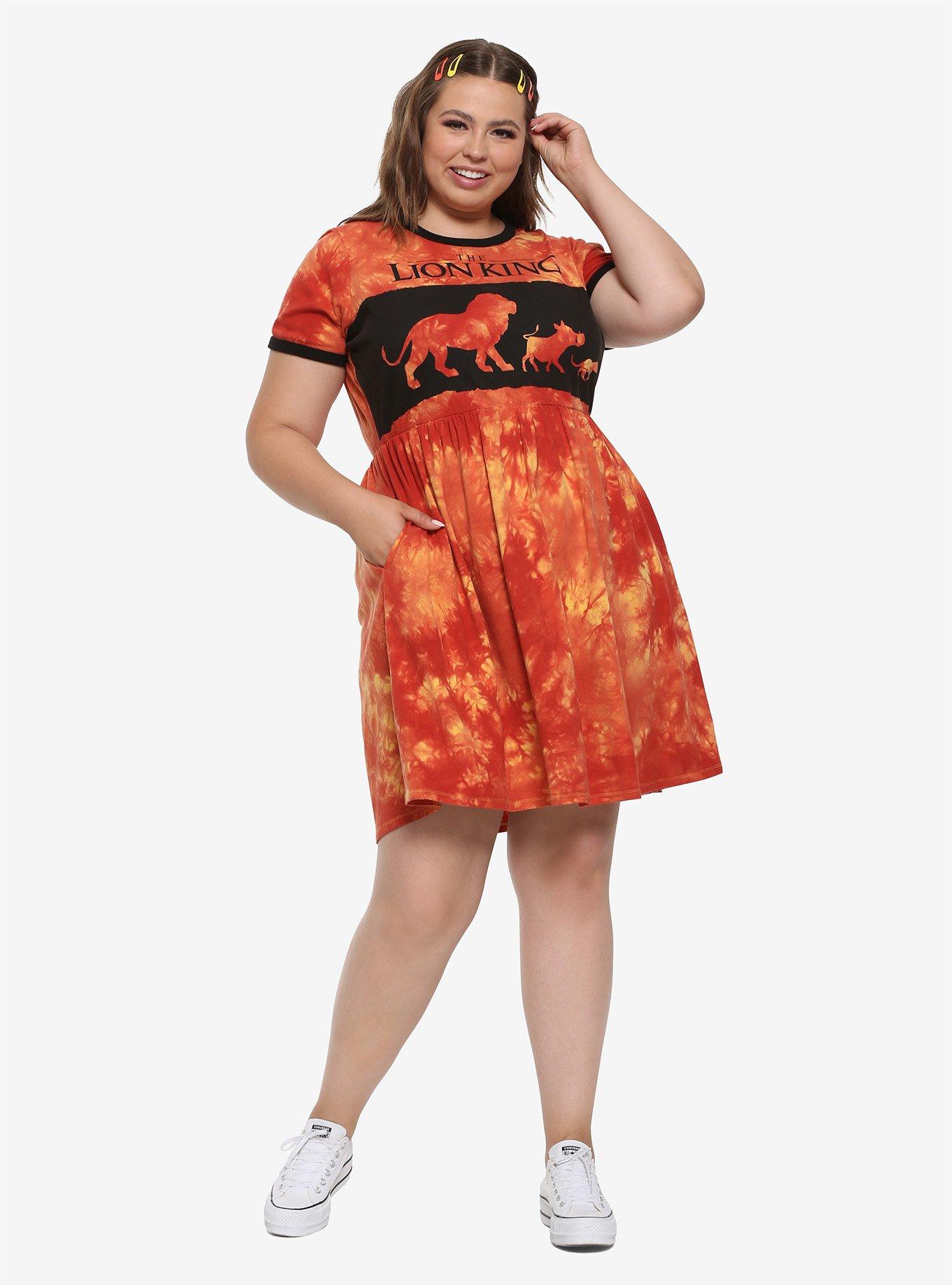Her Universe Disney The Lion King Tie-Dye Ringer Dress Plus Size, , alternate