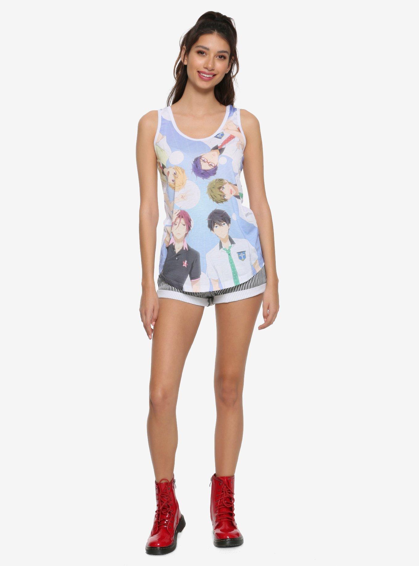 Free! - Iwatobi Swim Club Group Girls Tank Top, , alternate