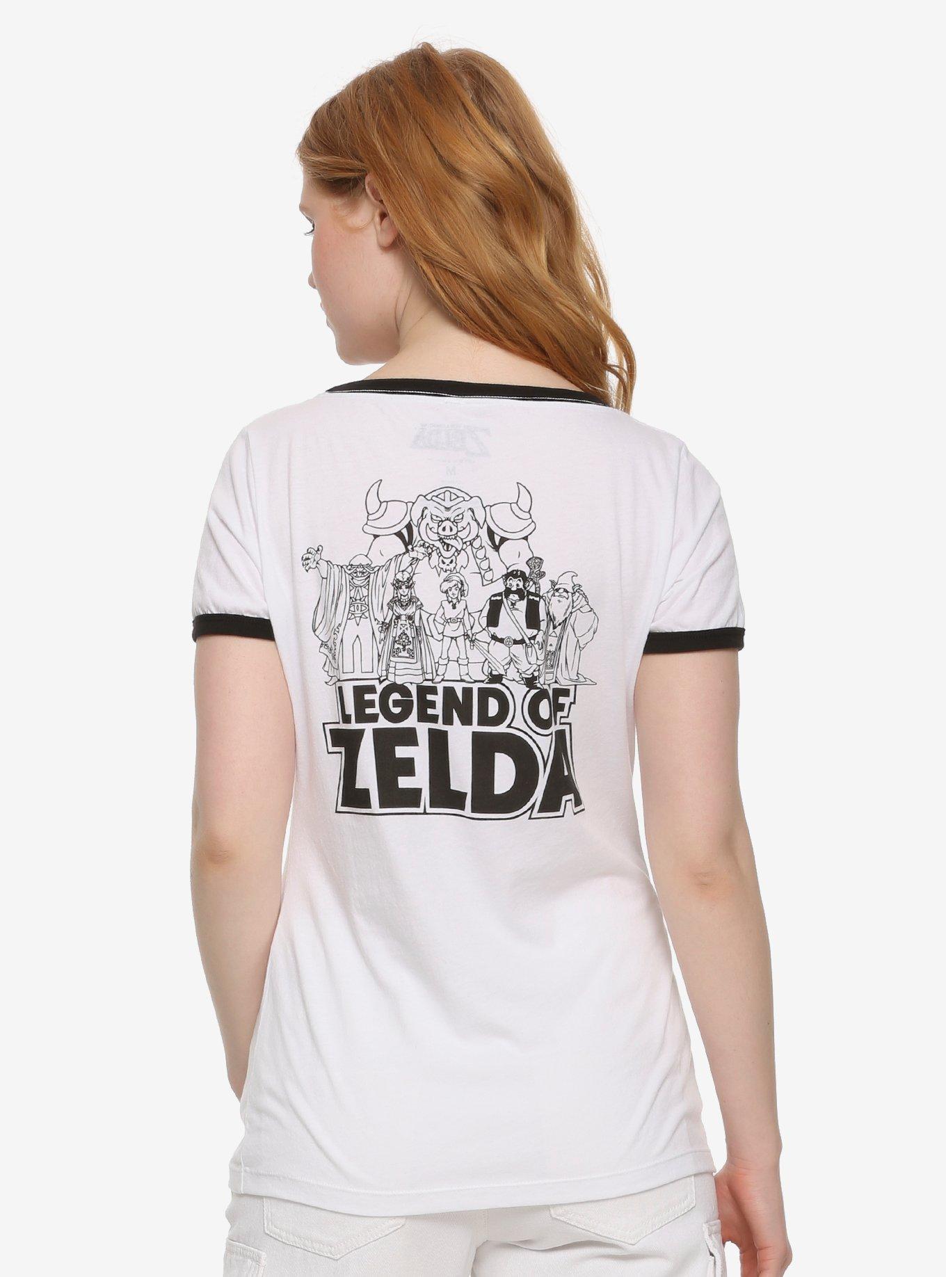 The Legend Of Zelda Classic Girls Ringer T-Shirt, MULTI, alternate
