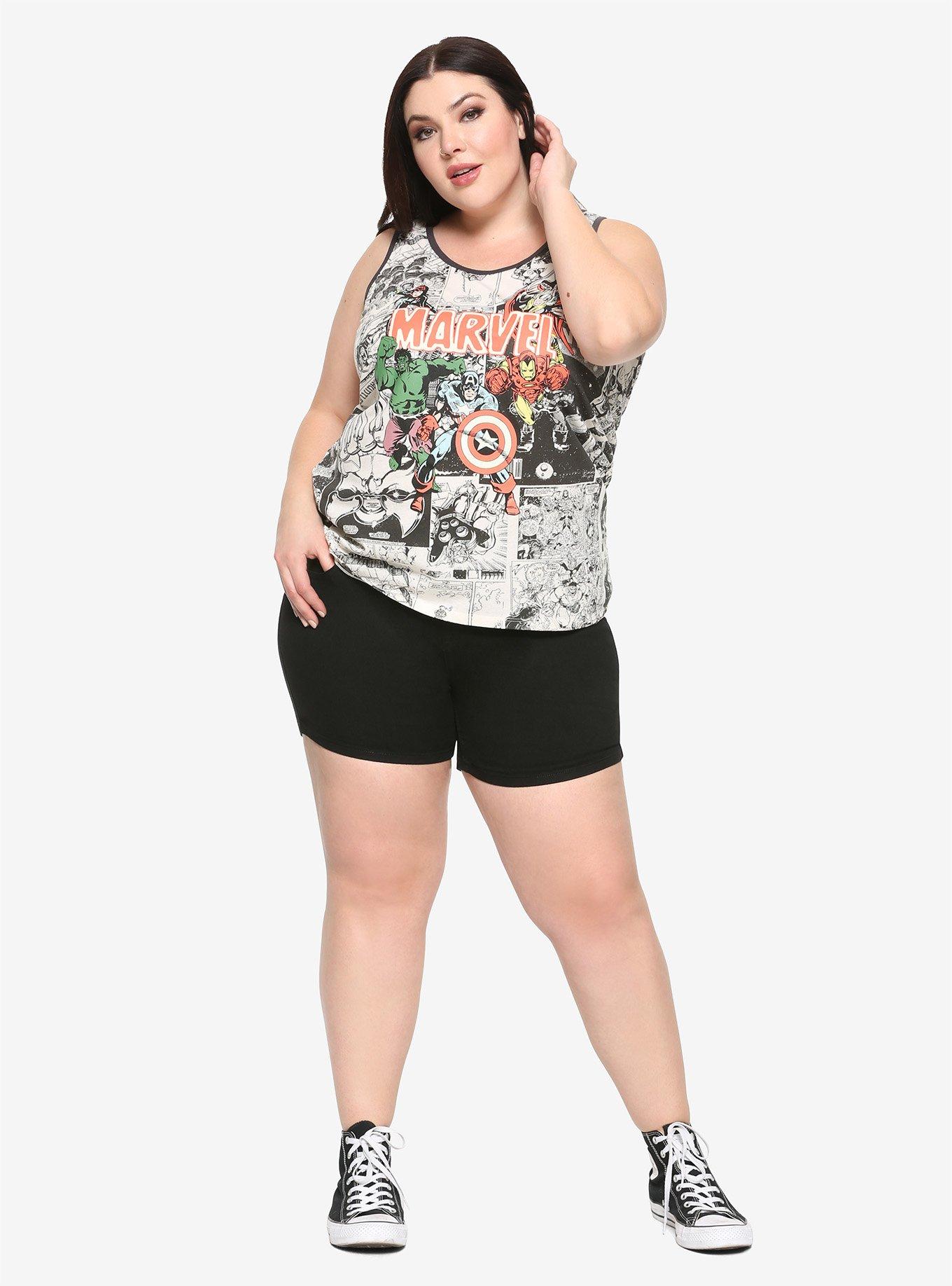Marvel The Avengers Comic Book Tank Top Plus Size, , alternate