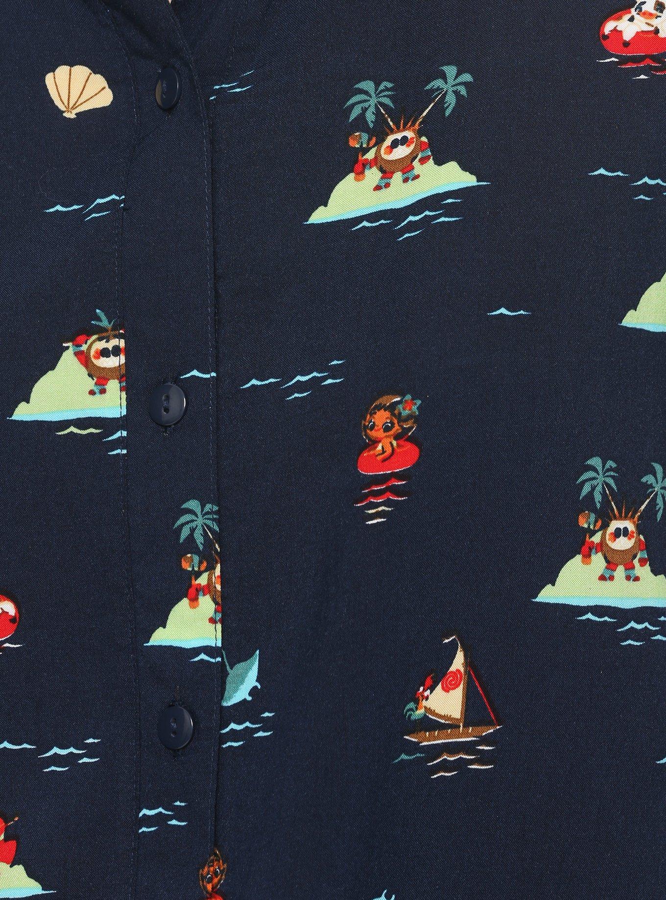 Disney Moana Women's Tie-Front Woven Top - BoxLunch Exclusive, , alternate