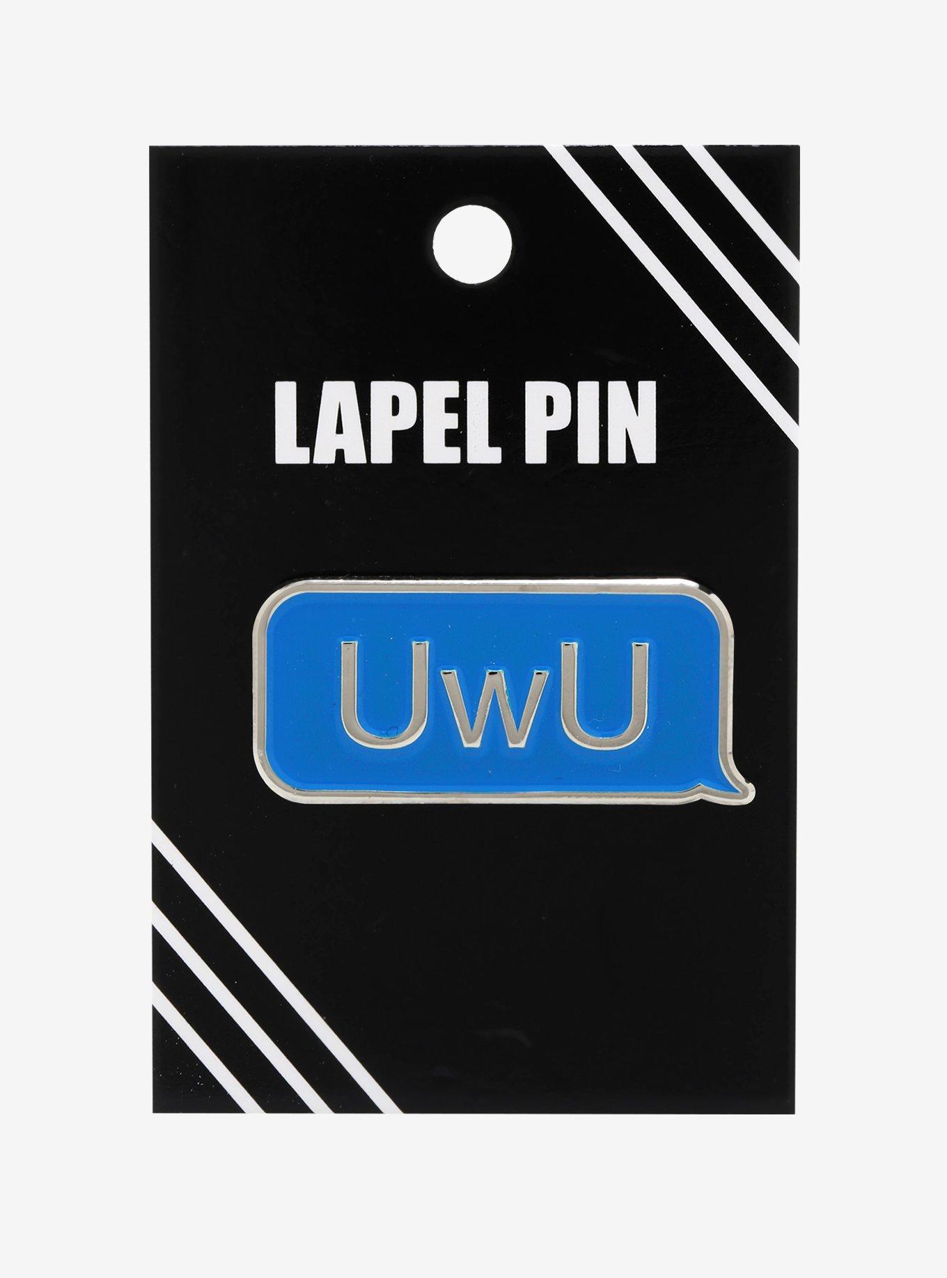 UwU Text Enamel Pin, , alternate