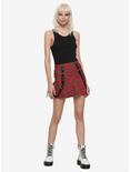 Royal Bones By Tripp Red Plaid Suspender Skirt, PLAID, alternate