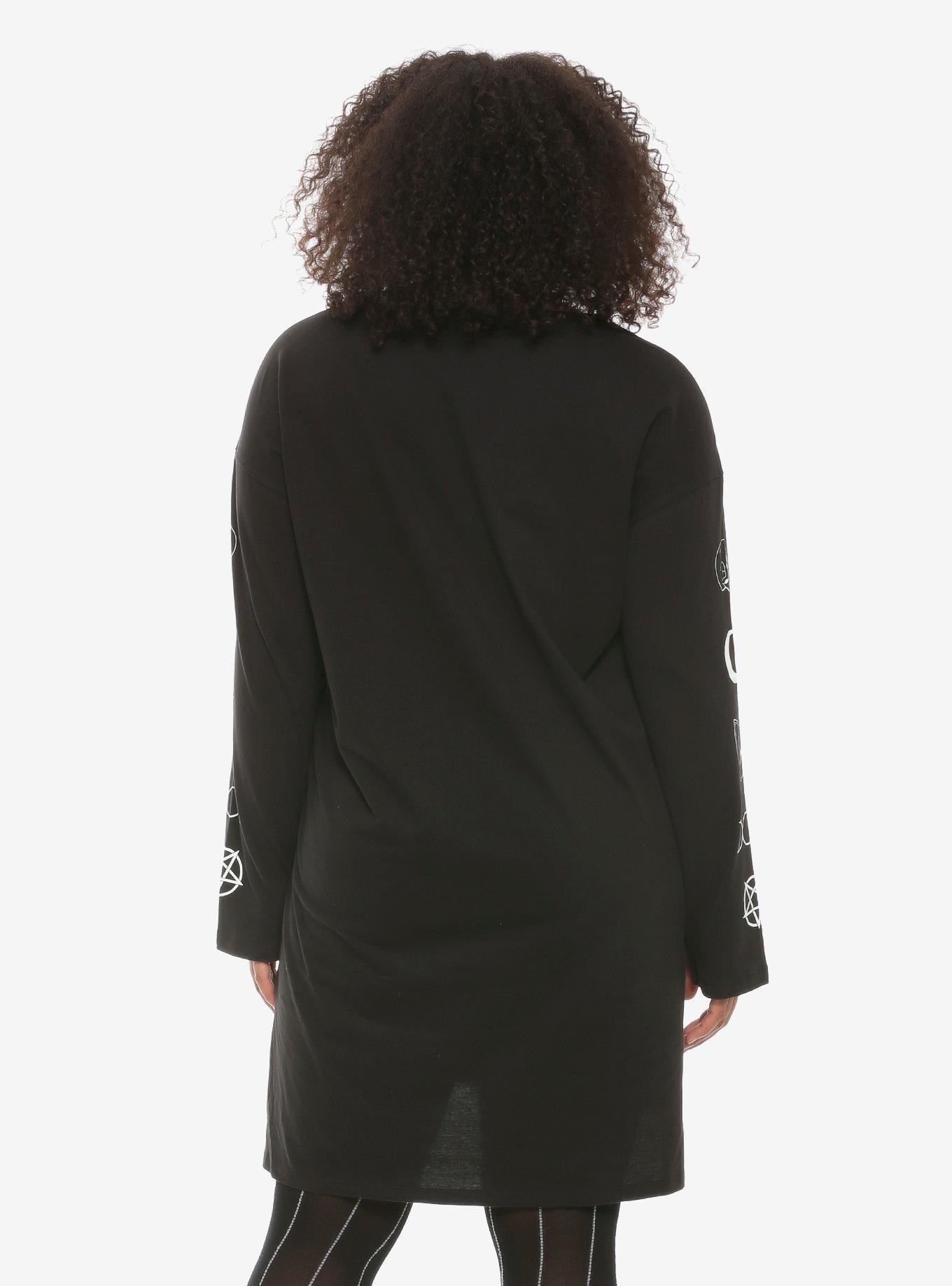 Feeling Witchy Long-Sleeve T-Shirt Dress Plus Size, , alternate