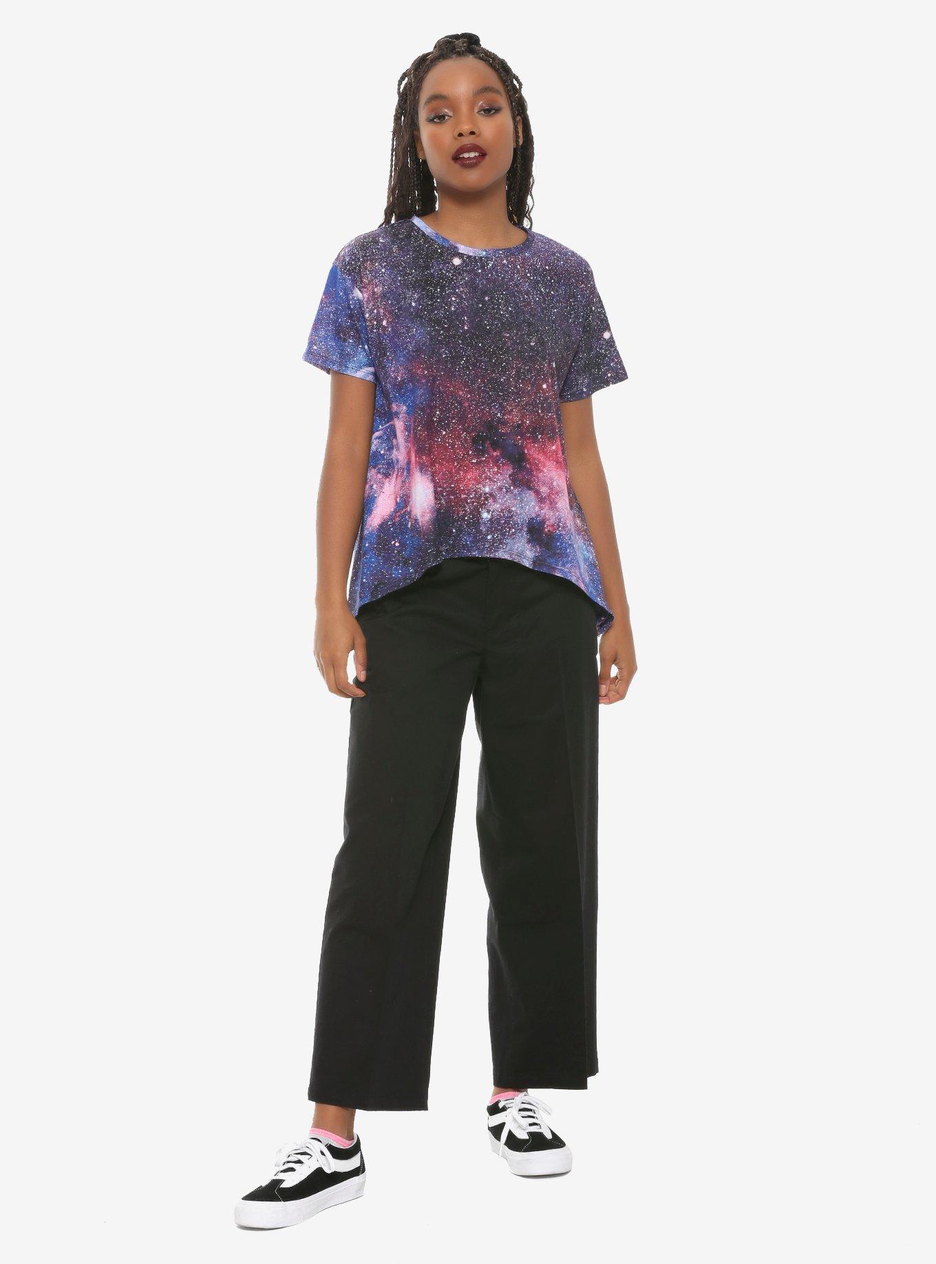 Galaxy Shark Bite Girls T-Shirt, GALAXY, alternate