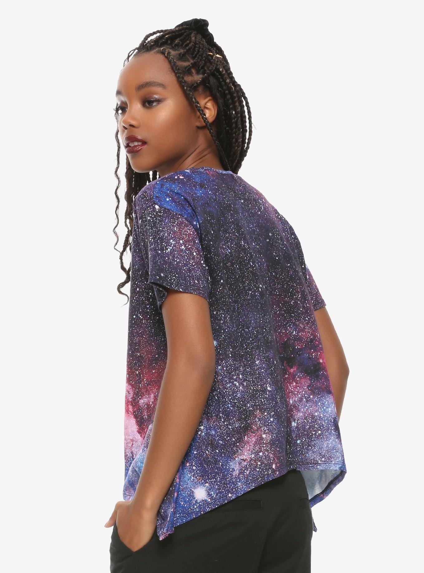 Galaxy Shark Bite Girls T-Shirt, GALAXY, alternate