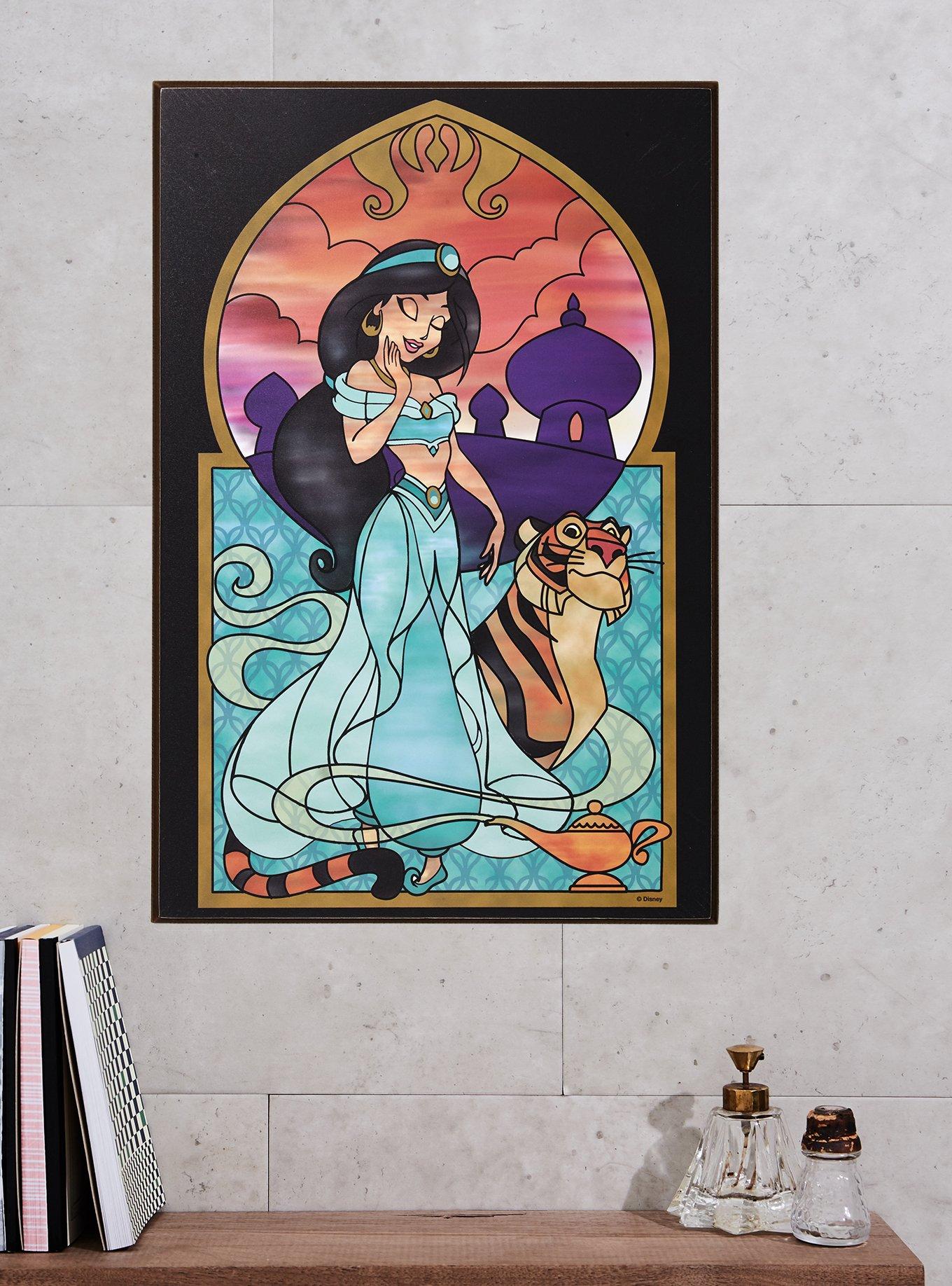 Disney Aladdin Jasmine Stained Glass Wood Wall Art, , alternate