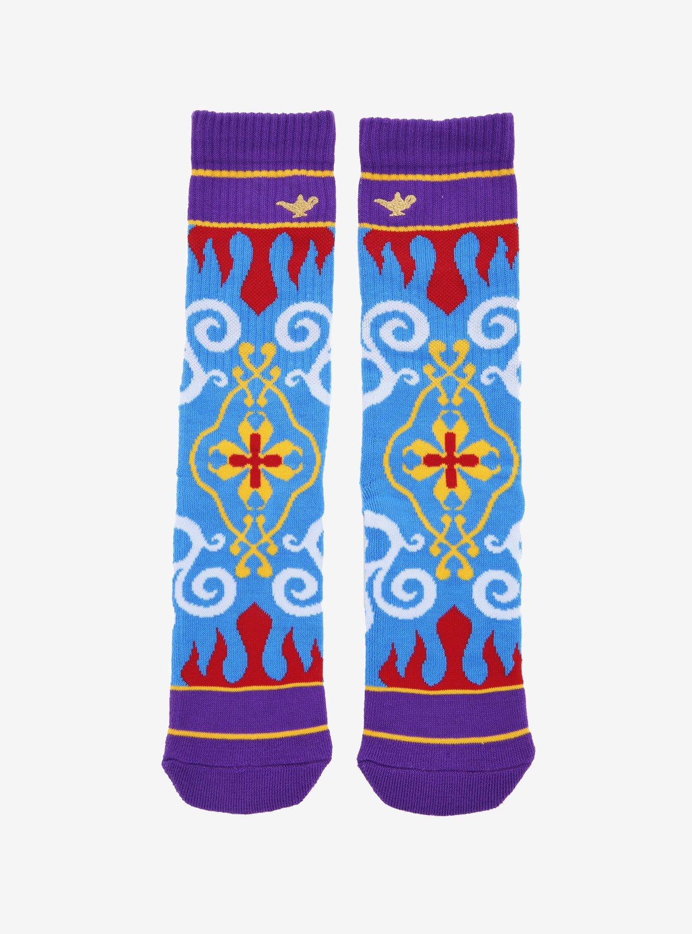 Disney Aladdin Magic Carpet Crew Socks, , alternate
