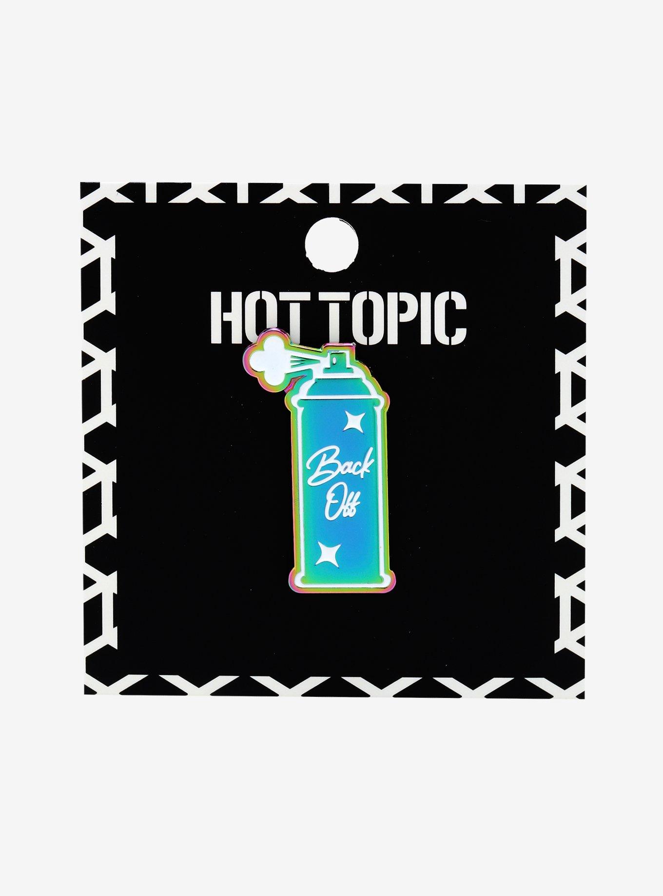 Back Off Spray Can Anodized Enamel Pin, , alternate