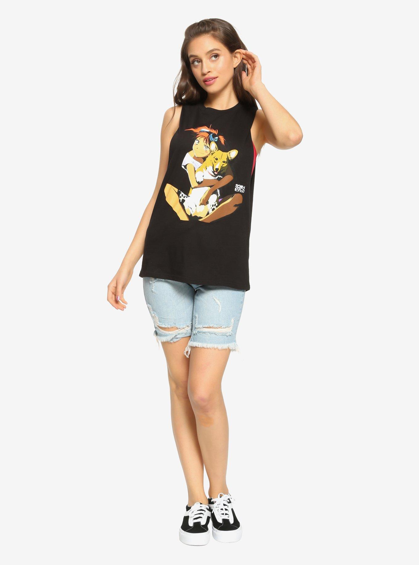 Cowboy Bebop Ed & Ein Girls Muscle Top, , alternate