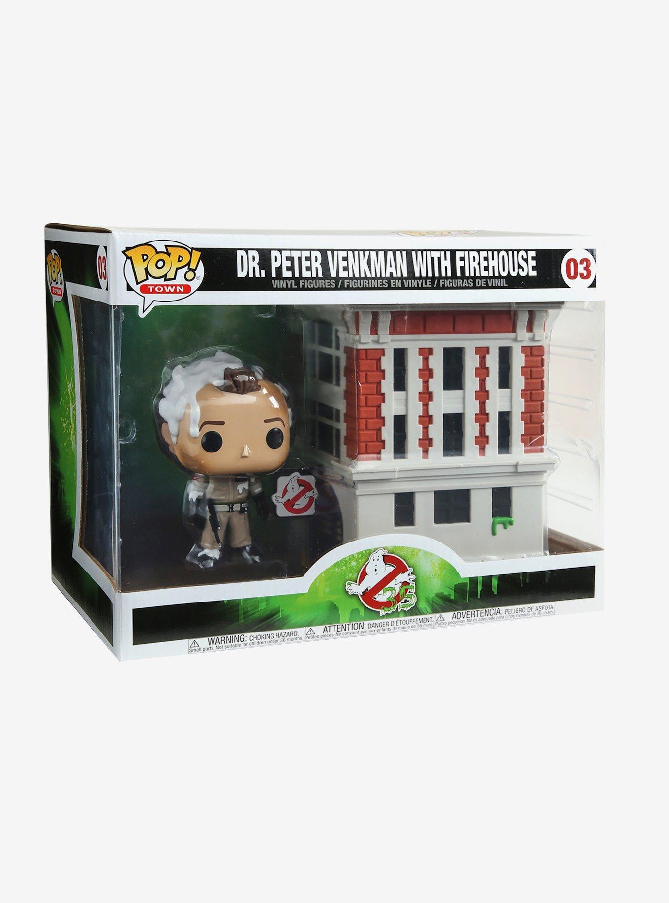 Funko Pop! Town Ghostbusters Dr. Peter Venkman with Firehouse Vinyl Figures, , alternate