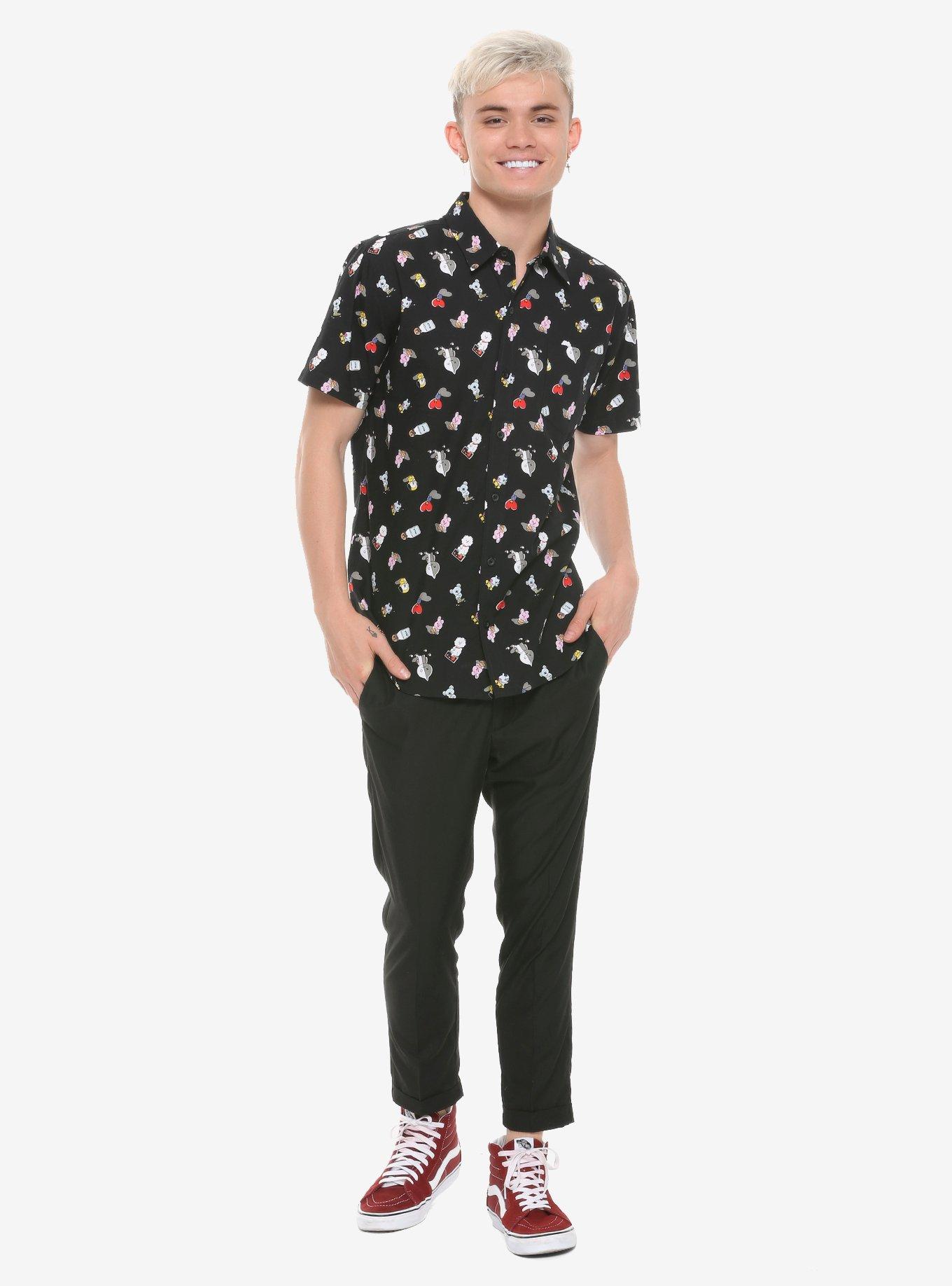 BT21 Icons Woven Button-Up, MULTI, alternate