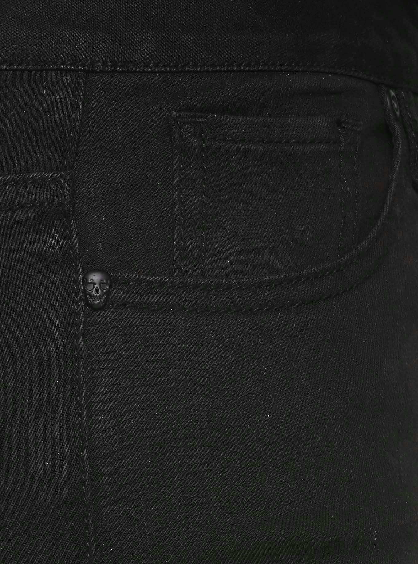 HT Denim Black Destructed Ultra Hi-Rise Jeggings, BLACK, alternate